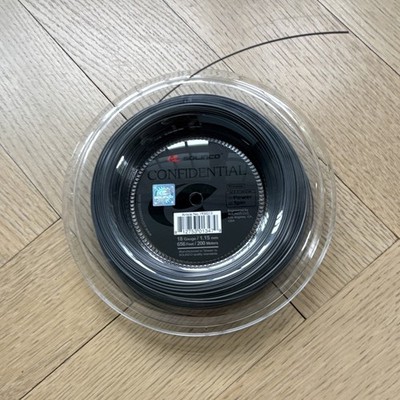 Solinco Confidential 18G 1.15mm Tennis String Reel 656ft/200m Black