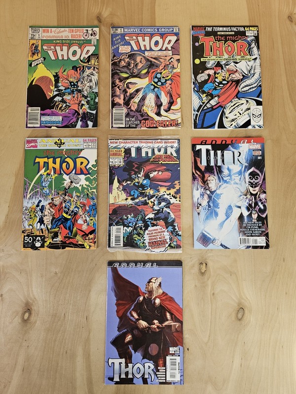 Thor Annual Comic Lot 9,10,15,16,18,1,1