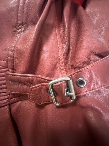 Women’s Diesel Leather Oxblood Moto Jacket. Size: S Excellent Condition, Used - Picture 12 of 14