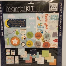 Me & My Big Ideas  Mambi Kit 12x12 Scrapbook Kit BABY BOY