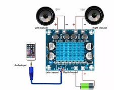 15W  15W 2 Channel Digital Stereo Audio Power Amplifier Board DC 8-26V