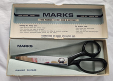 Vintage Marks Pinking Shears Scissors 7-1/2" Chrome W/ Box Precision Set-in Box