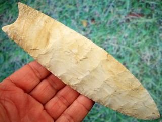 Massive Super Fine 7 1/8 inch Illinois Burlington Clovis Point th COA Arrowheads