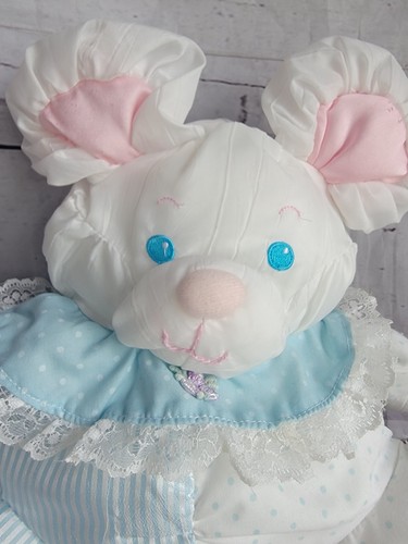 Vintage Fisher Price Puffalump Baby Mouse Peluche Sonaglio Collare Ruffle 1988 - Foto 2 di 7