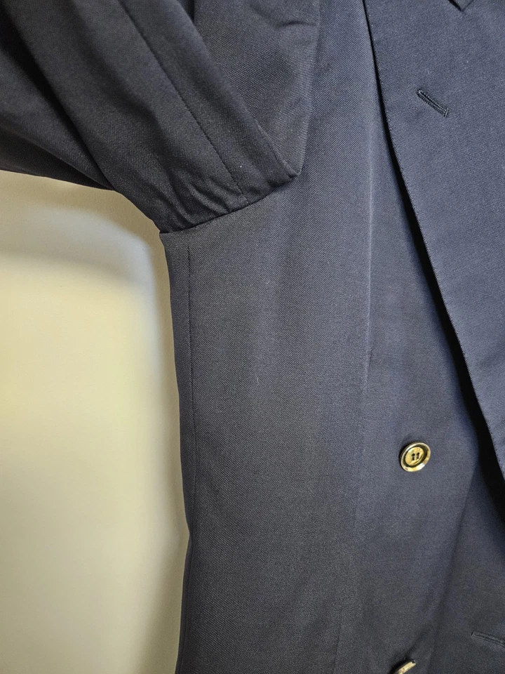 Blazer Gucci negro vintage años 70 100 % lana para mujer talla pequeña Foto 3 de 4