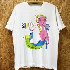 80s SQUEEZE SCREEN STARS T Shirt White All Size S to 5Xl AM1090