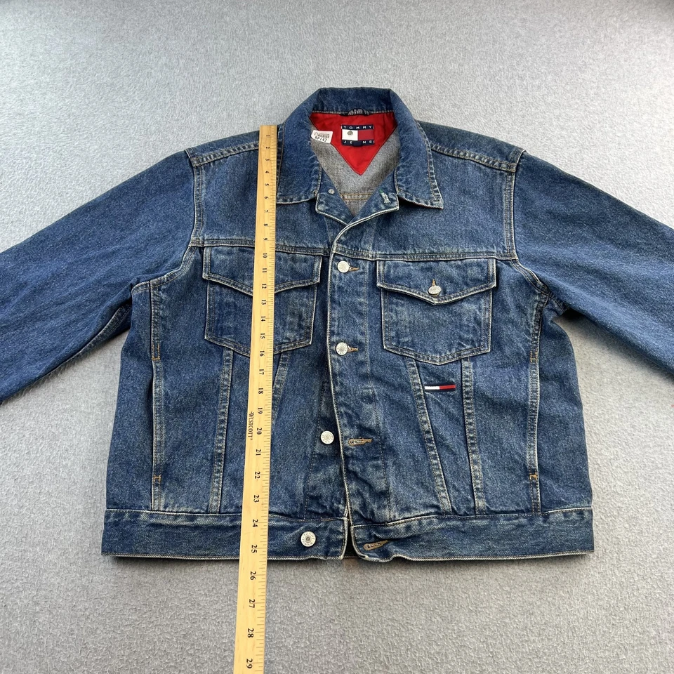 Chaqueta Tommy Jeans Para Hombre Mediana Denim Camionero Abotonada Años 90 Clásica Foto 3 de 4
