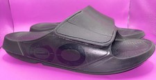 OOFOS Z23103 Unisex Black OOahh Sport Flex Slide Shoes Size M-11 W-13 EUC 0624 