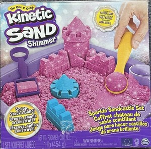 Kinetic Sand Sparkle Sandcastle Set w/ 1lb Purple Shimmer Kinetic Sand