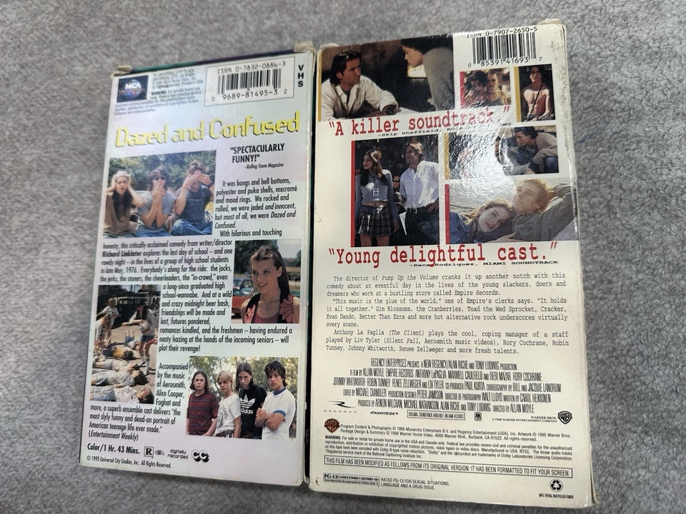 Dazed and Confused 1994 and Empire Records 1995 VHS Lot - Image 2 of 3