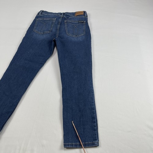 Calvin Klein Jeans Women's Dark Blue Denim Pockets High Rise Skinny Leg Sz: 6/28 - Picture 17 of 18