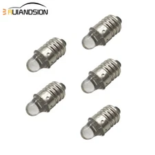 5PCS E10 3V 12V LED Small Light Bulb Pen Type Flashlight Lamp Bead White 6000K
