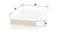 Mann-Filter CU 22 016 Filter, Innenraumluft FÜR MERCEDES-BENZ