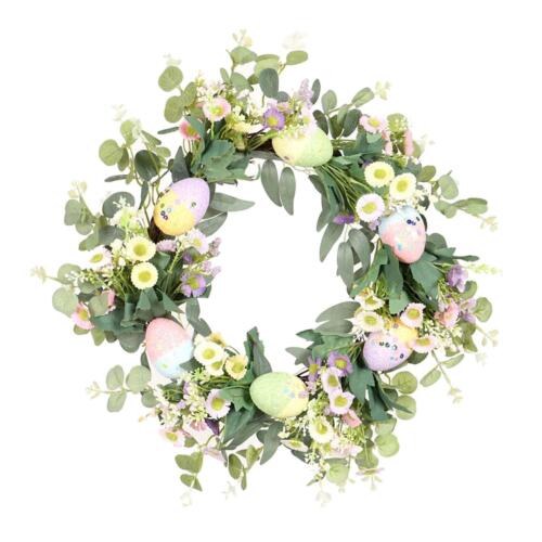 18\'\' Artificial Daisy Easter Door Wreath Spring Front Door - Picture 6 of 7
