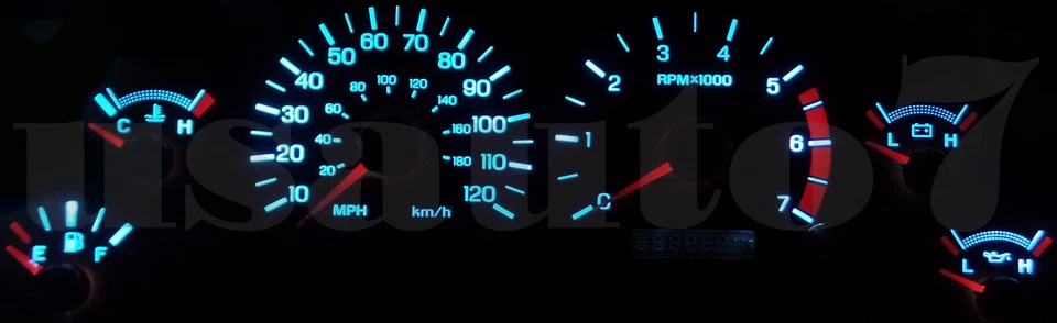 NEW Dash Instrument Cluster Gauge AQUA BLUE LED LIGHT KIT Fit 99-02 Ford Mustang Foto 2 de 4