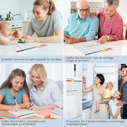 A3 Magnetischer Wochenplaner Abwischbar Kinder Whiteboard Magnetisch Family Plan - Bild 6 von 8