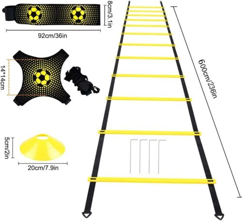 6M Agility Training Koordinationsleiter Markierungshütchen Fußball Hürden Set DE - Bild 4 von 14
