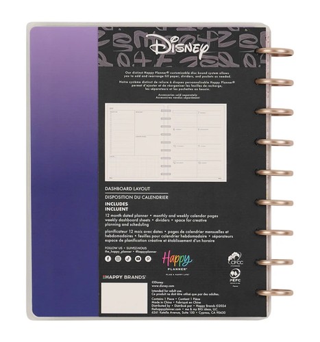 Happy Planner Disney Lady & The Tramp CLASSIC DASHBOARD LAYOUT PLANNER July 25 - Picture 3 of 9