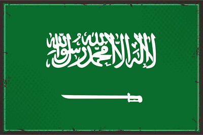 Blechschild 18x12 Saudi-Arabien Retro Saudi Arabia Wand Deko Bar Kneipe Sammler