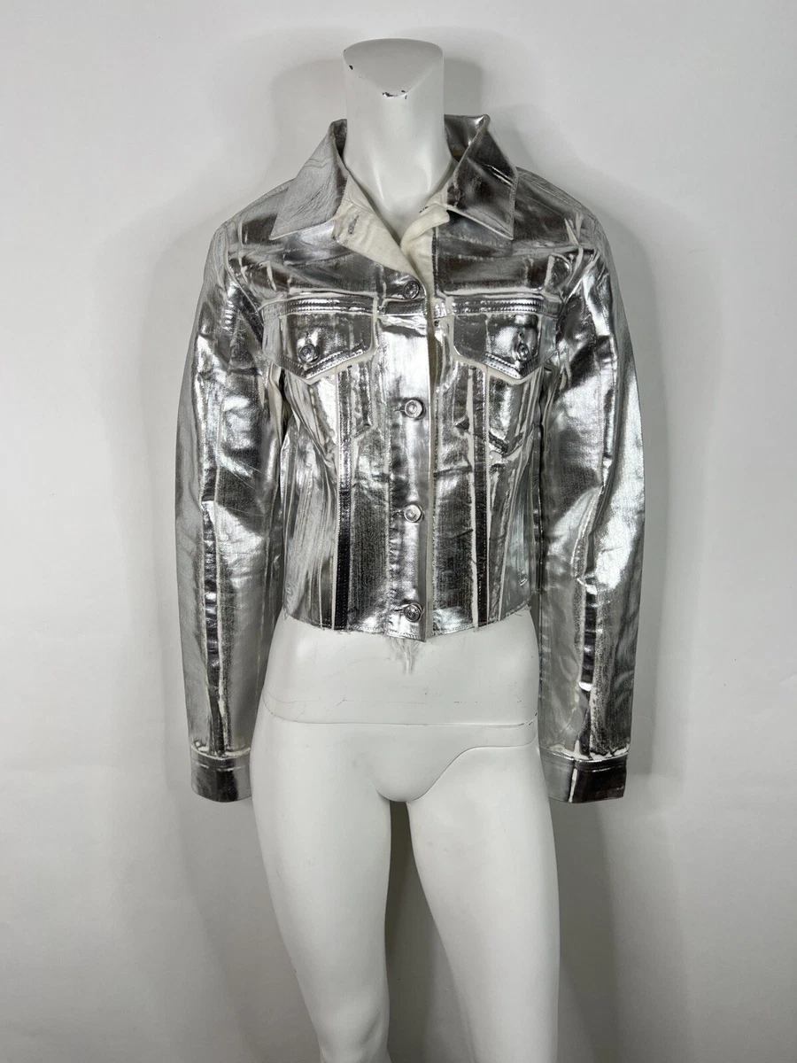 Metallic shop denim jacket