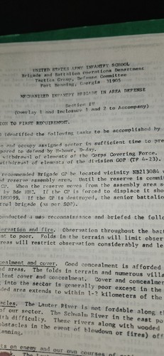 Vintage 1972 Fort Benning US Army Infantry School Map Overlay Folder Documents - Picture 6 of 7