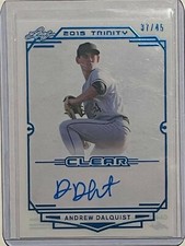 ANDREW DALQUIST ROOKIE 2019 LEAF TRINITY ACRYLIC AUTOGRAPH #d 37/45 WHITE SOX RC