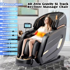 Full Body 4D Zero Gravity Recliner Massage Chair SL Track AI Voice Heat 24 Modes