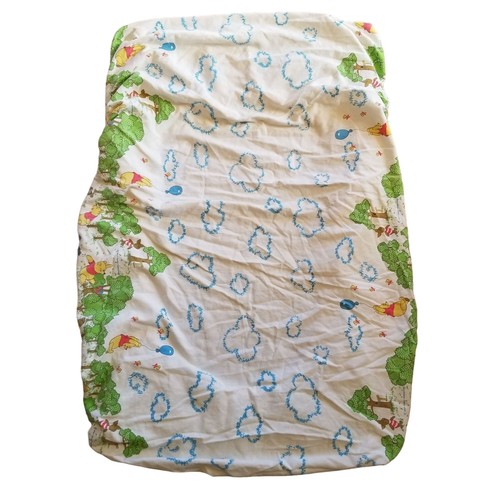 Disney Pooh 100 Acre Wood Baby Crib Fitted Sheet Toddler Bed Vintage