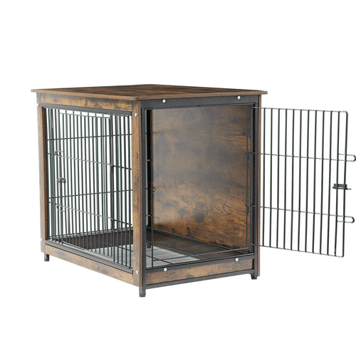 Wooden Large Pet Dog Crate Kennel Cage Storage Display End Table for Home Office - Picture 26 of 32