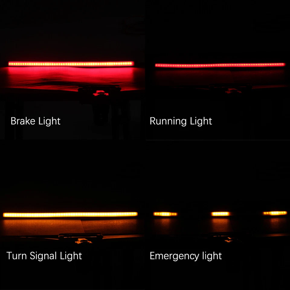 Universal Motorcycle 108LED Strip Light Brake Turn Sequential Signals Tail Light — 第 2/4 张图片