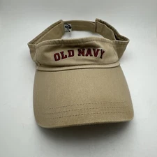 Old Navy Tan Visor Cap Hat Adjustable Adult 100% Cotton GR52