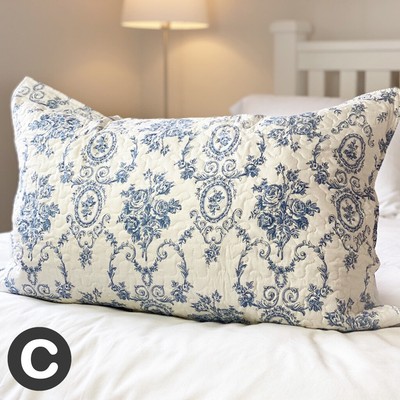 blue rectangle cushion