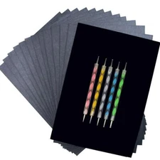 100 Sheets Carbon Paper Black Graphite Paper for Tracing on Wood Paper Canvas
