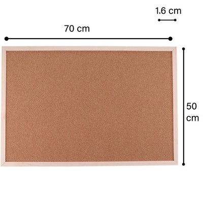 Bacheca In Sughero Autorigenerante 30x20 Cm | Con Cornice In Legno | Per Appunti, Foto E Promemoria | Da Parete - Foto 3