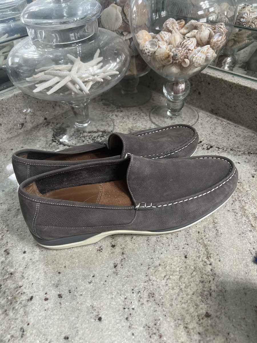 Johnston & Murphy Gray Slip-On Loafers Mens Johnston And Murphy Gray Nubuck Leather Slip On Shoes  main image 2