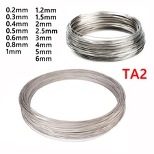 TA2 Titanium Wire Ti Metal Wires Diameter 0.2mm - 6mm Various Length Lightweight
