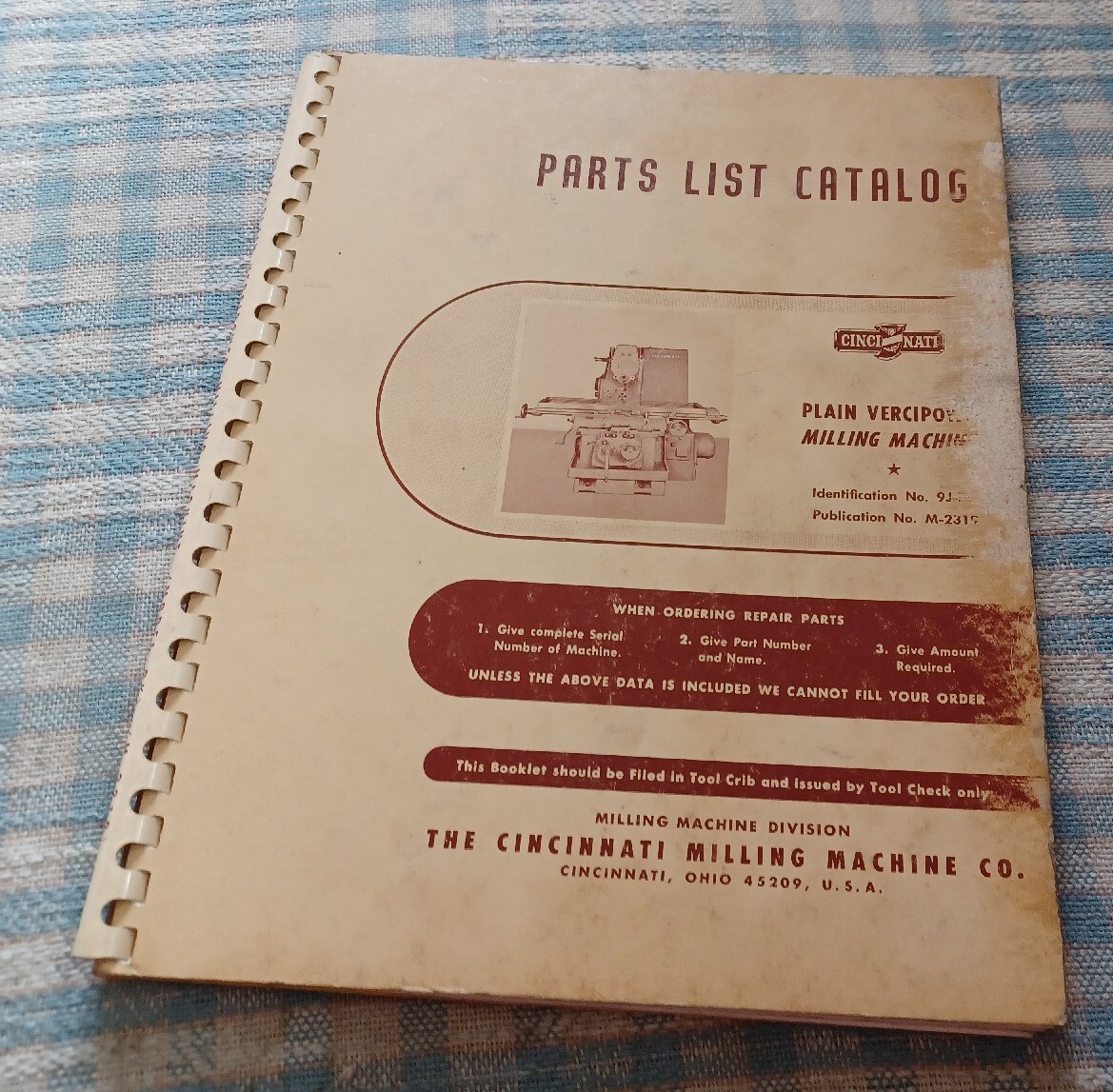 Cincinnati 300 400 500 600 700 Model DK Milling Machines PARTS