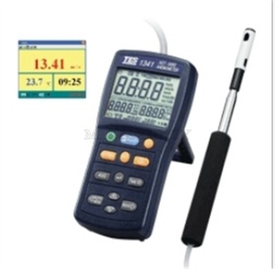 Hot-Wire Air Flow Volume Fast Response Anemometer 0.1 To 30.0 M/S TES-1341 ep