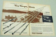 1954 Print Ad True Temper Fishing Rods & Al Foss Spinning Lures Geneva,OH