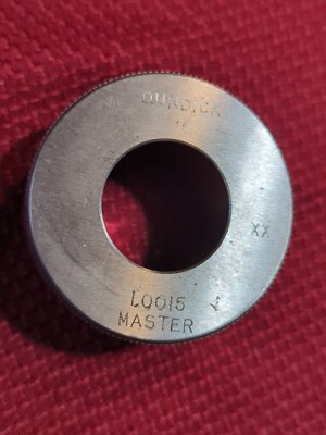 Dundick Master 1.0015-XX, Plain Smooth Bore RING GAGE  (RG10)
