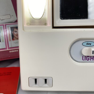 Vintage 70s 80s Lighted Makeup Mirror Magnified TESTED! Made In