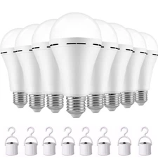 8 Pack Rechargeable Emergency Light Bulb for Power Outage Battery Operated