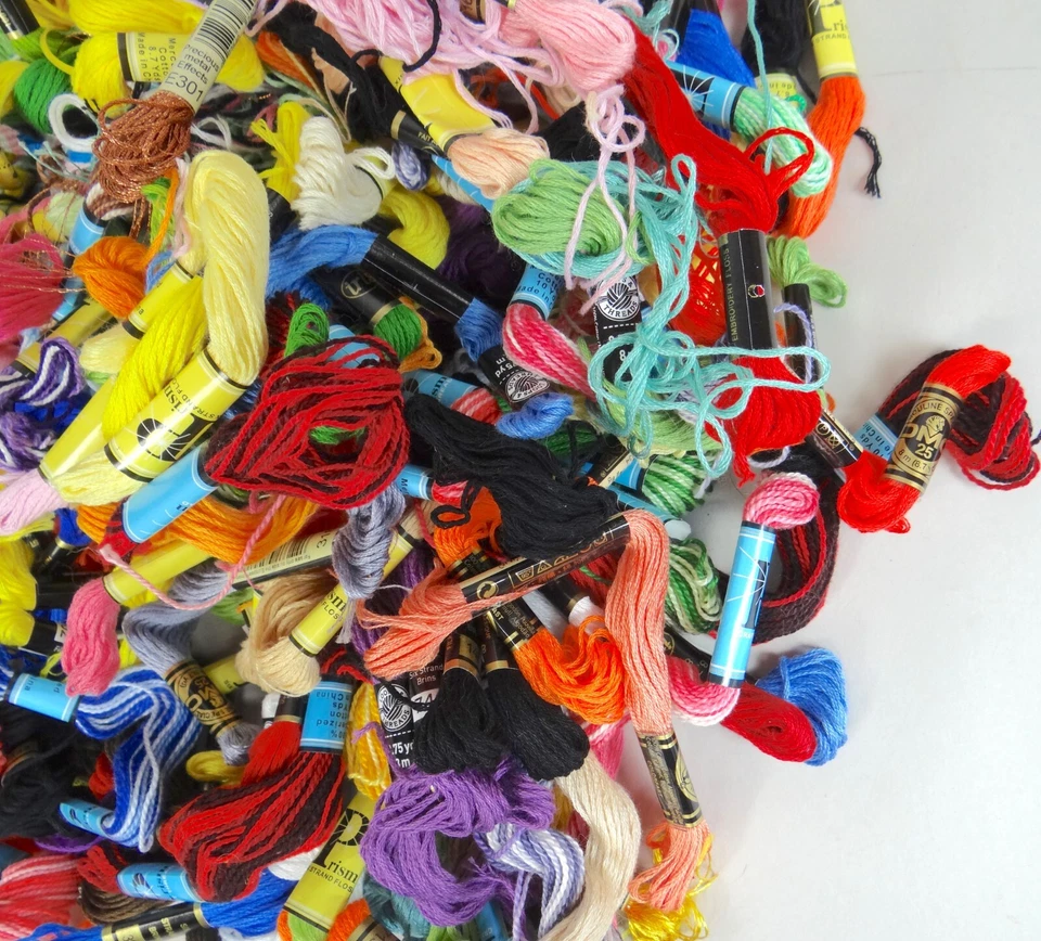 Embroidery Floss Thread Lot 14.6 Pound 100s Mouline DMC Iris Loops Threads Prism - Image 4 of 4