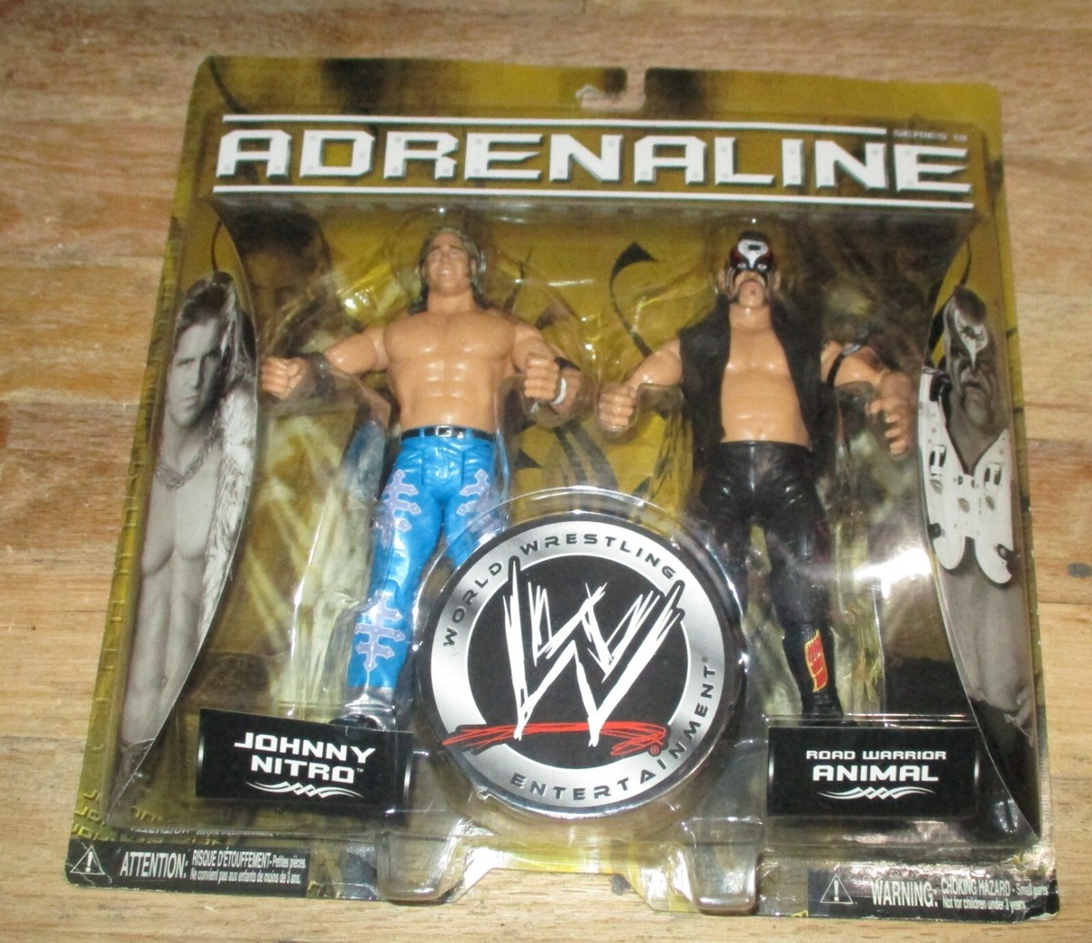 WWF WWE Jakks Road Warrior Animal Johnny Nitro Wrestling Figures