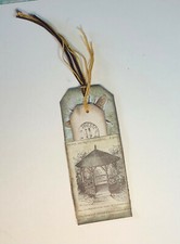 Junk Journal Ephemera HANDMADE DOUBLE TAG WITH POCKET WITH VINTAGE ELEMENTS 2