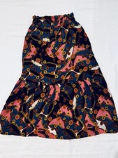 Vintage 80s Like An Angel Maxi Skirt Medium Broomstick Boho Gypsy Peasant Artsy