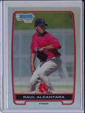 Raul Alcantara 2012 Bowman Refractor #'d /500 Chrome Prospect Boston Red Sox