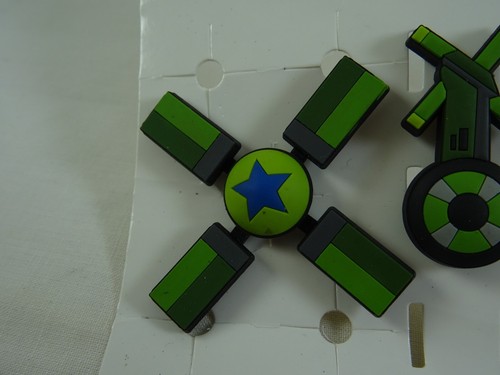 Jibbits Croc Shoe Charms Blue Star Chopper Blades Space Ship Green NEW - Picture 3 of 8