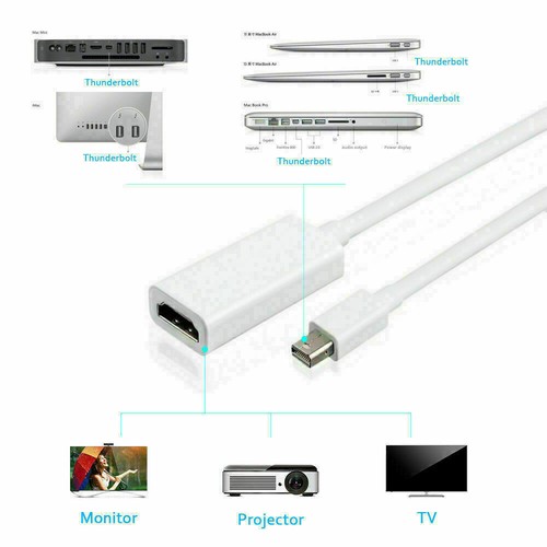 Mini Display Port DP Thunderbolt to HDMI Adapter Cable For Laptop Desktop PC - Picture 4 of 7