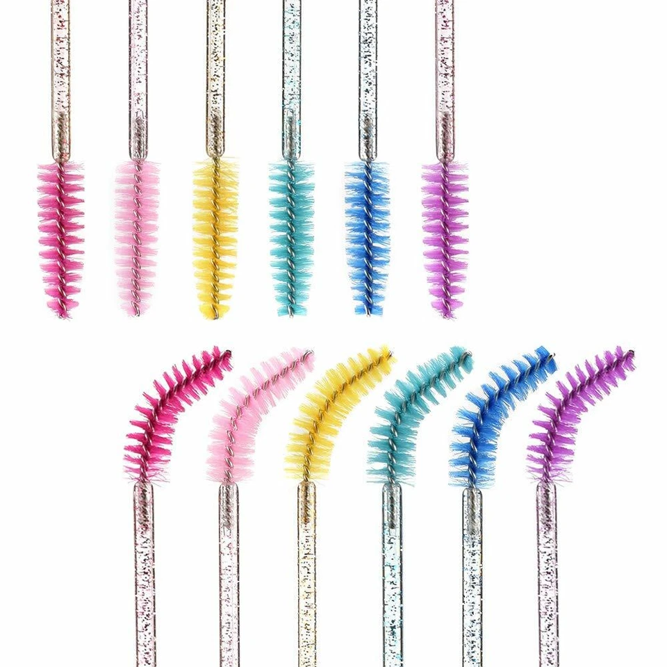 Nuevo 50 un. Varitas de rímel desechables brillantes cristalinas pestañas cejas cepillos carrete Foto 2 de 4